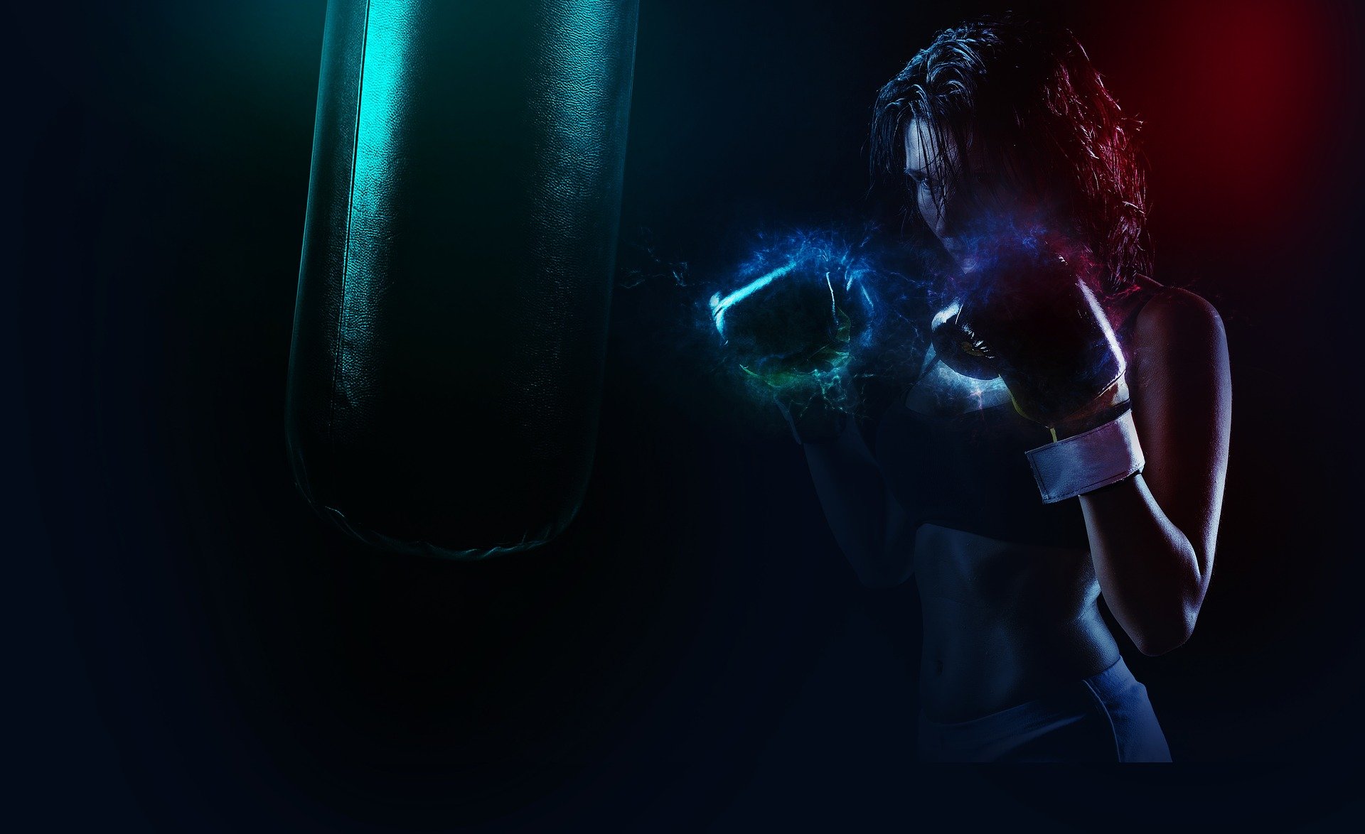 Boxer Power Energy Sport Fighter Punch Fitness